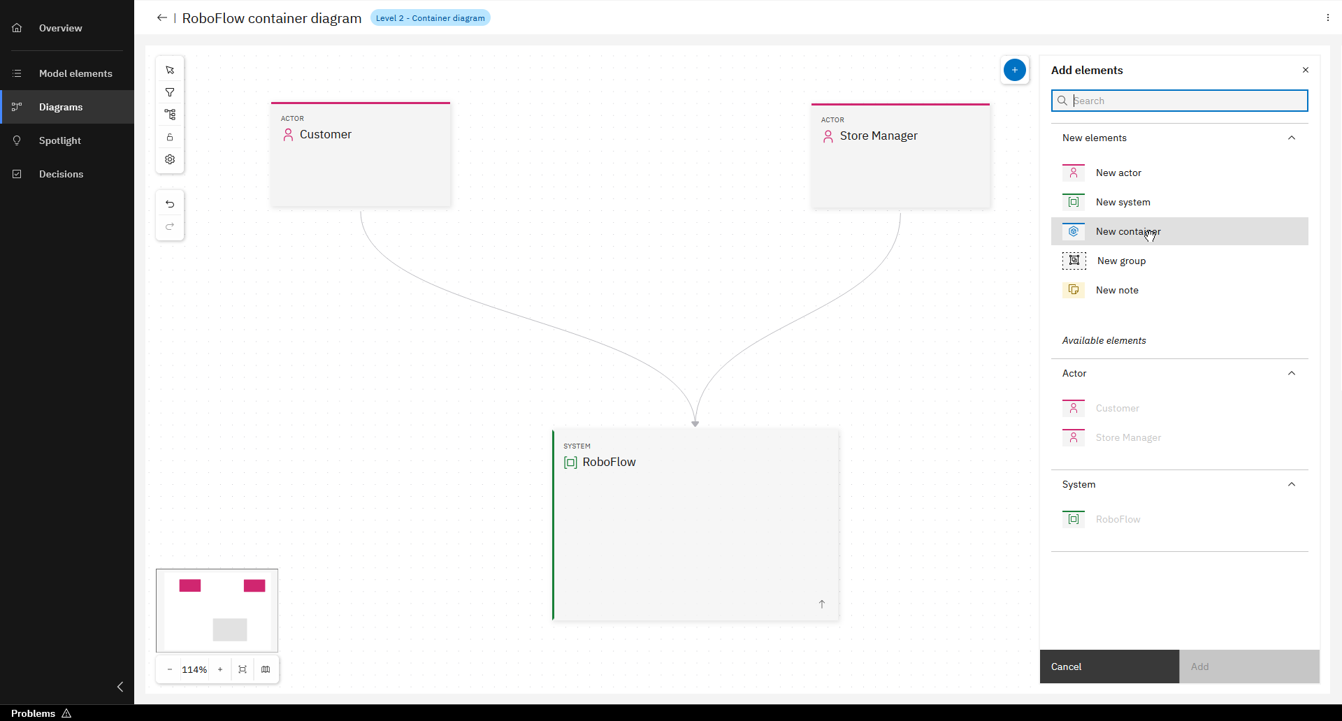 Add model element Screenshot 3