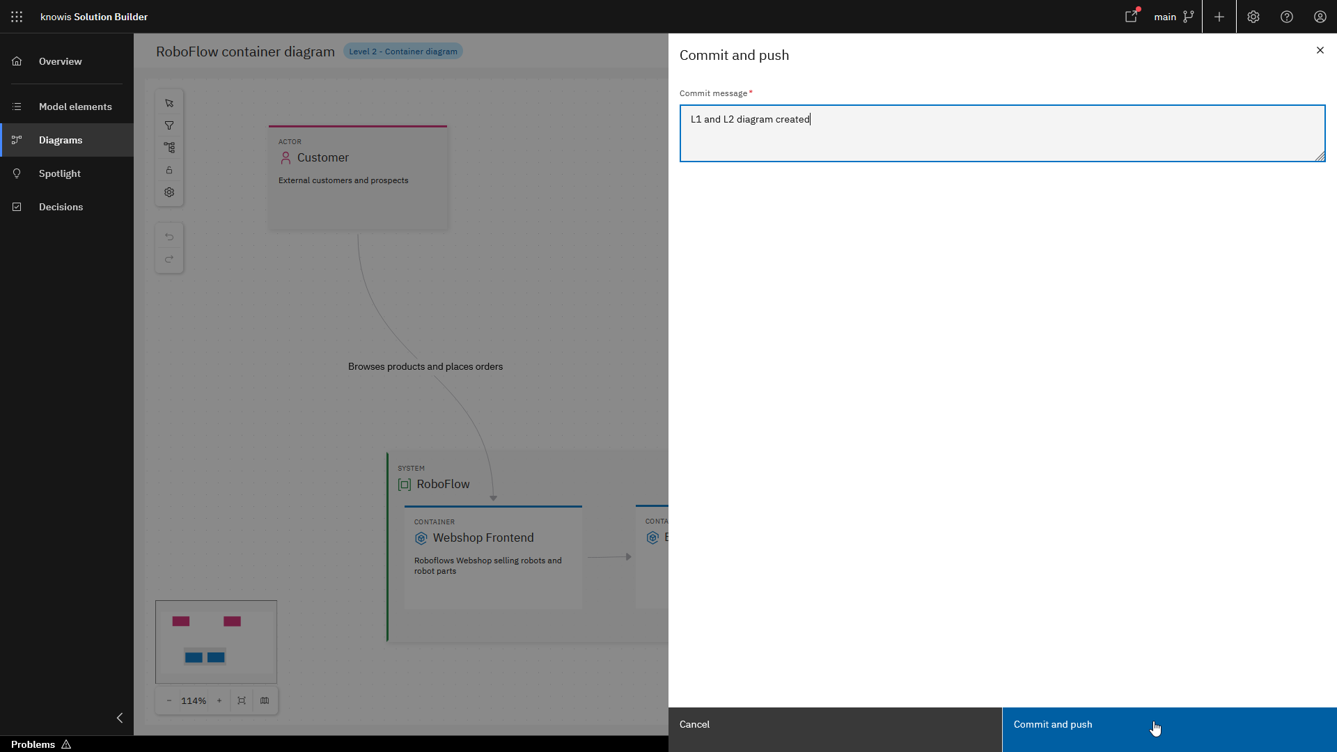 Commit changes - Screenshot 1