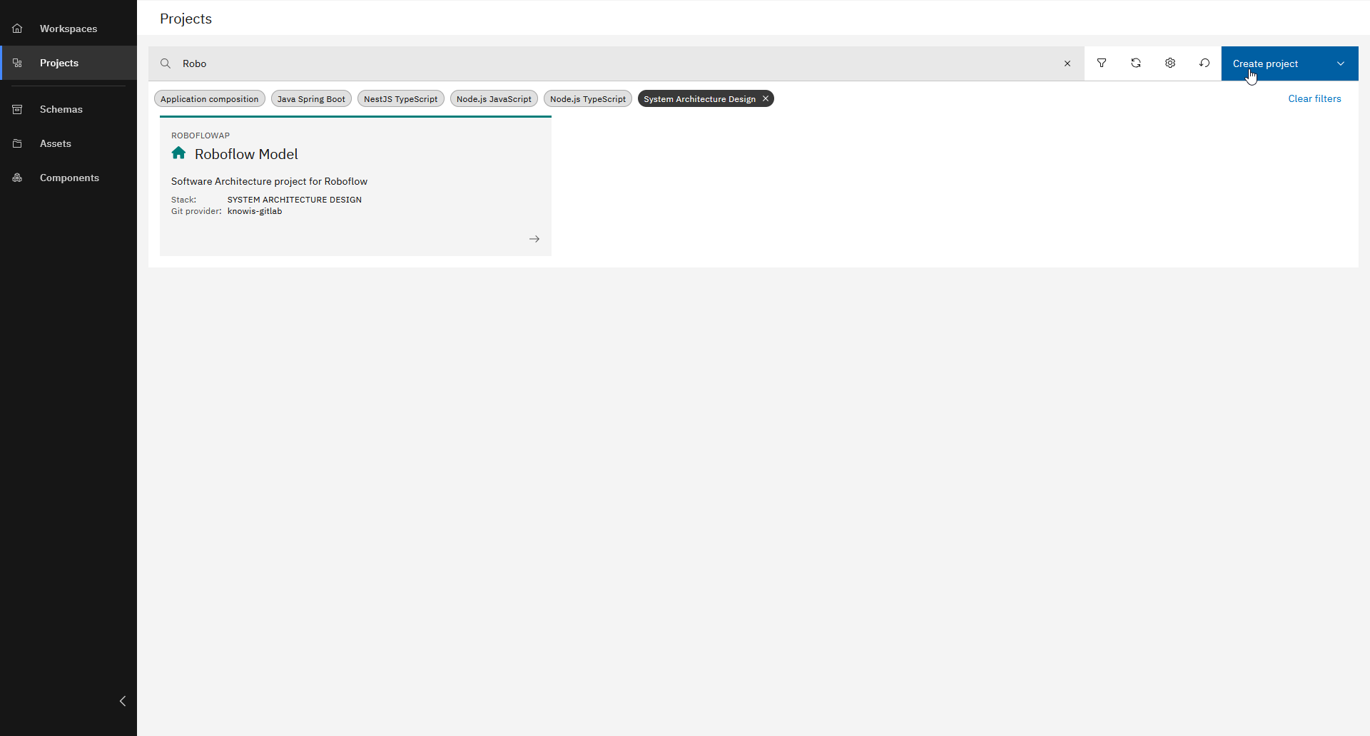 Add project Screenshot 1