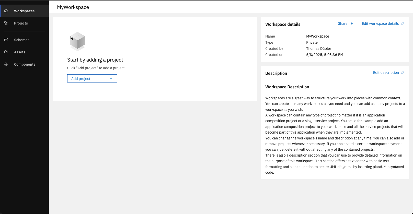 Add project Screenshot 1