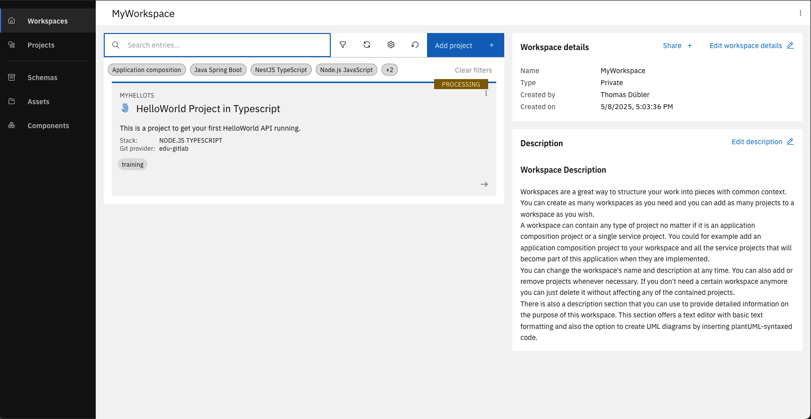 Add project Screenshot 6