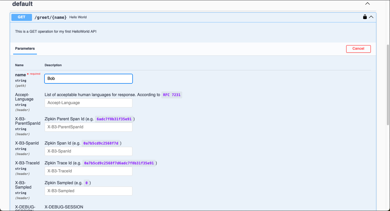 SwaggerUI Screenshot 5