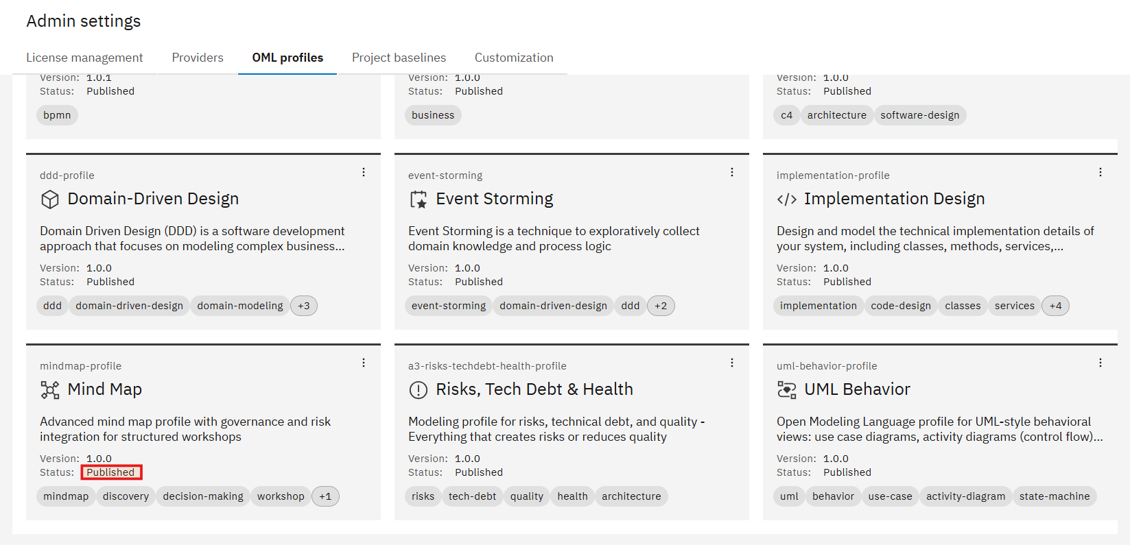 Upload OML Profile to the Workbench 6