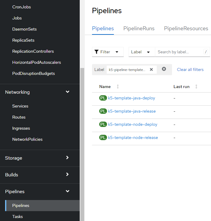 Pipelines Screenshot