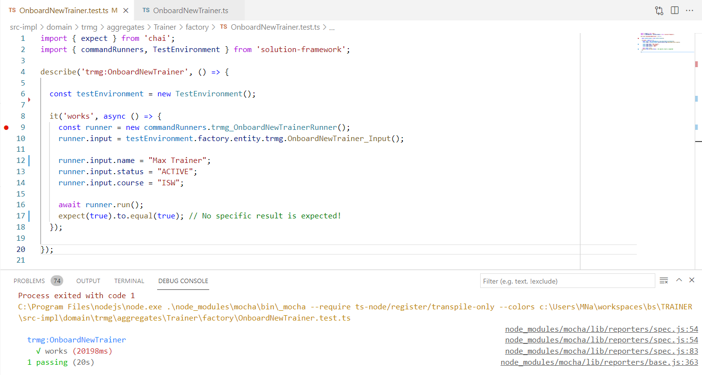Debugging result Screenshot