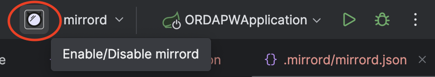 Enable Mirrord Screenshot