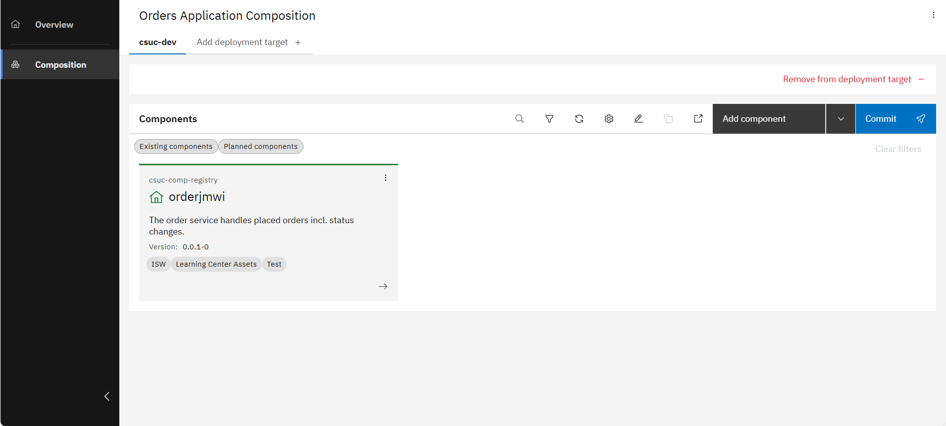App Composition page