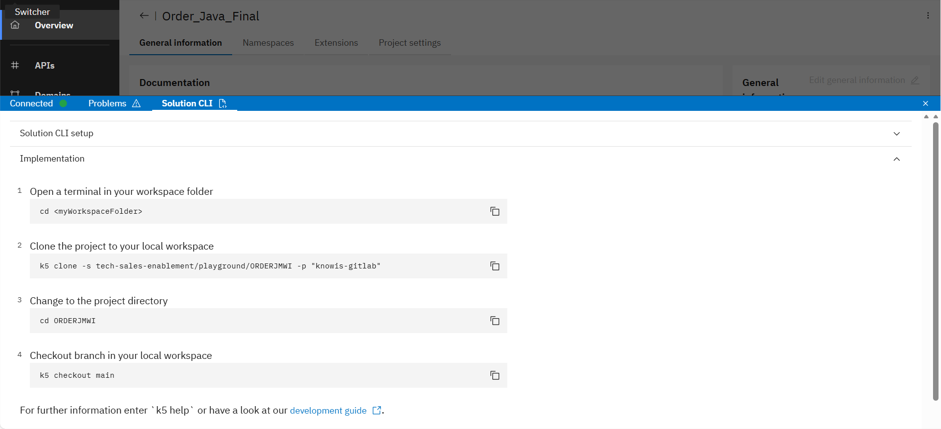 Project Overview - Solution CLI