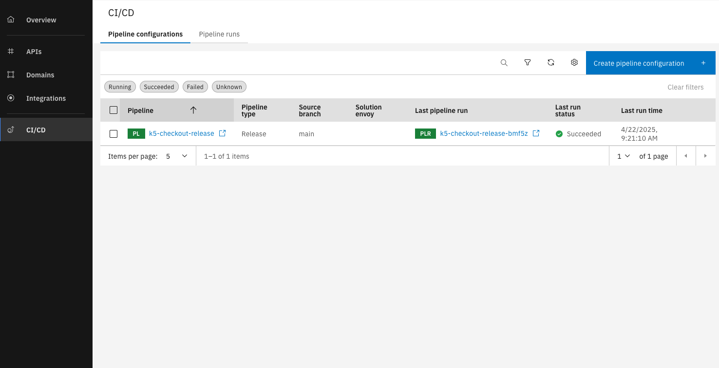 Developer Build and Release Screenshot
