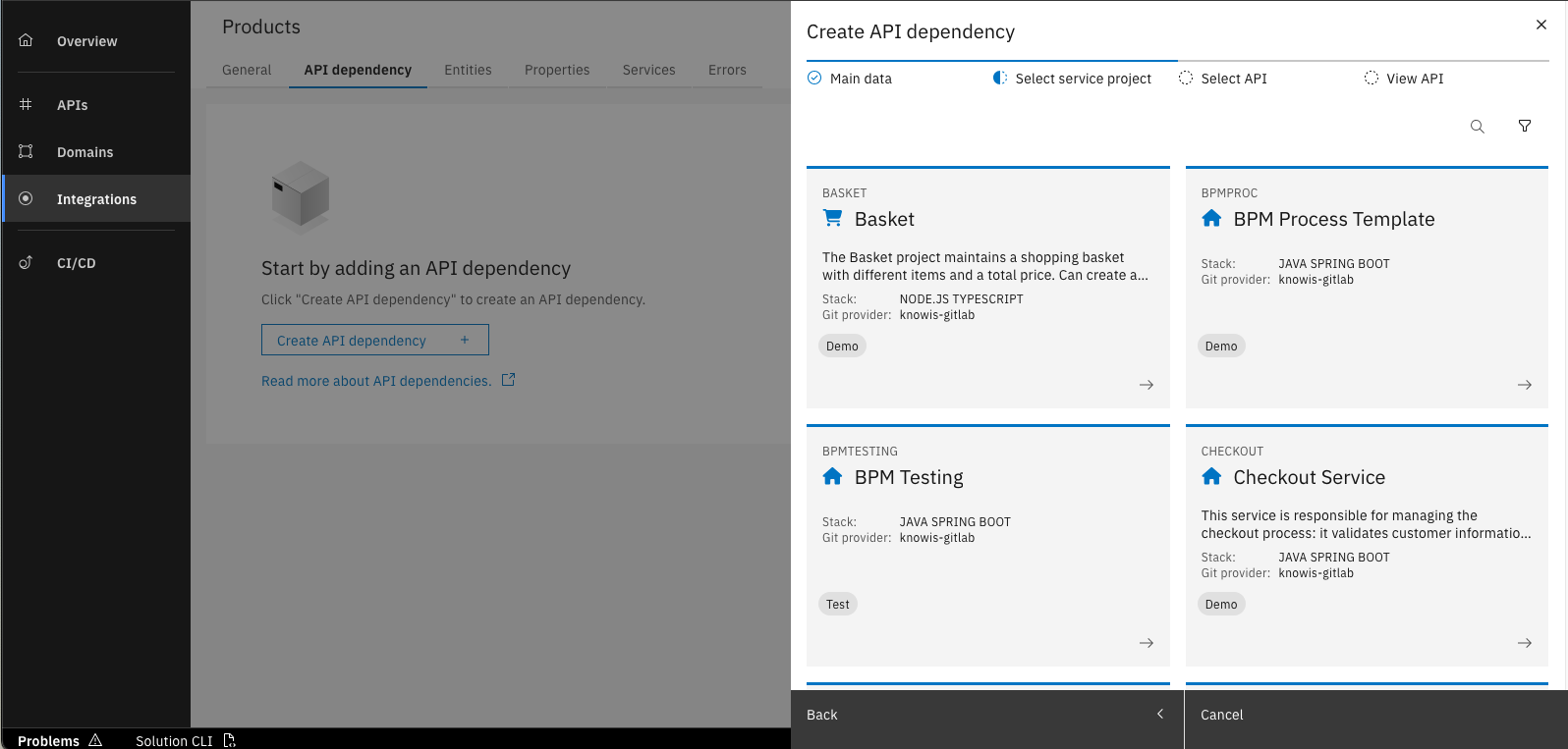 Developer Integration Screenshot
