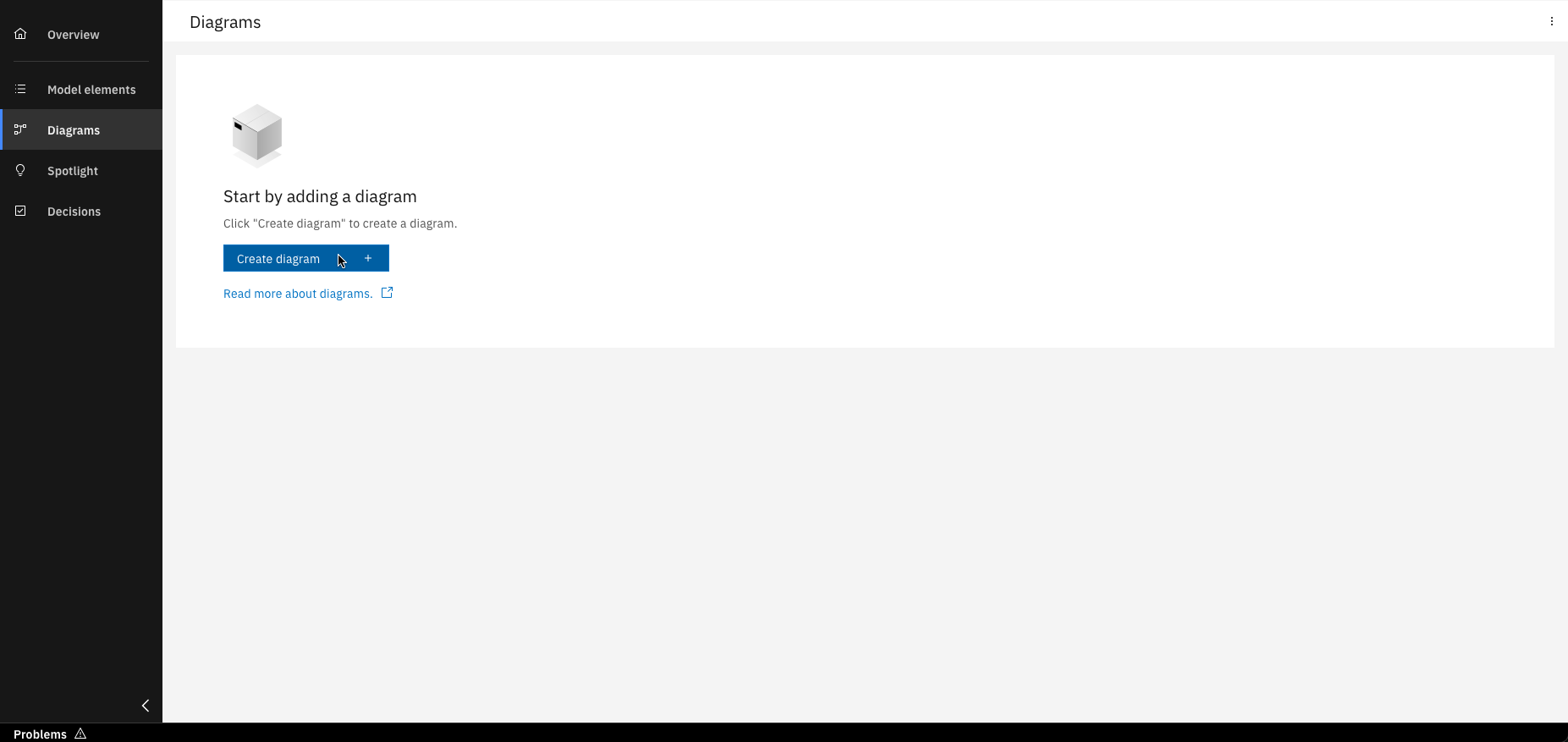 UI with "Create diagram" button highlighted