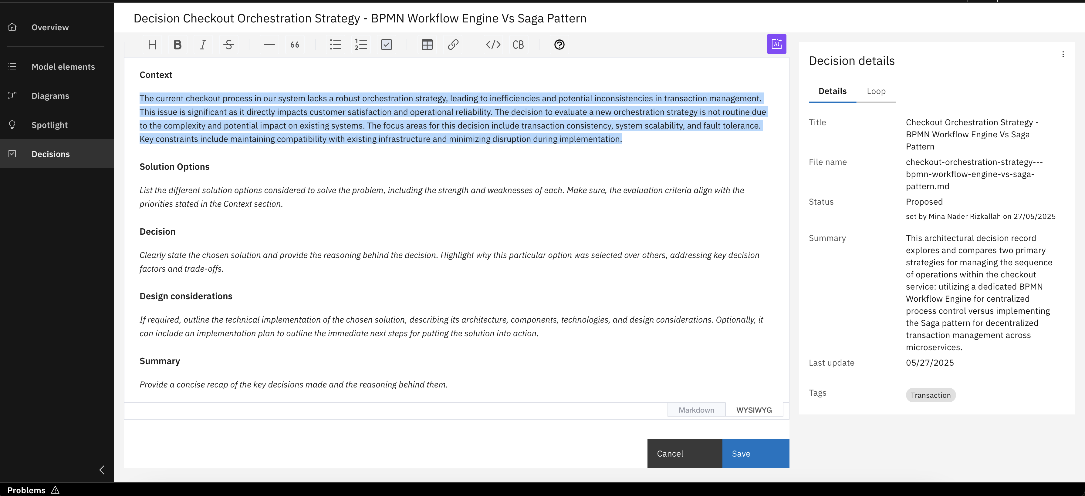 ADR Generated Text Added