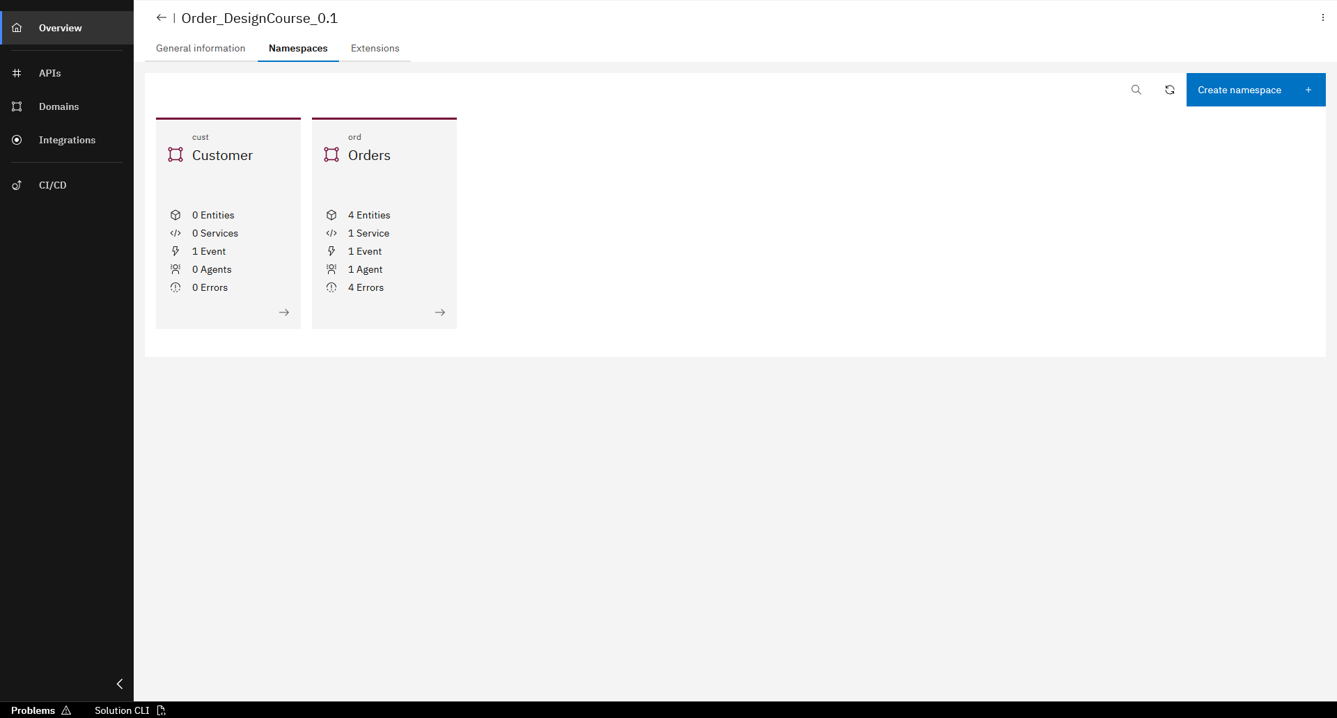 API Namespace Screenshot 1