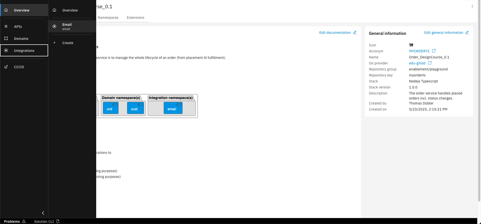 Service Integration Screenshot 1