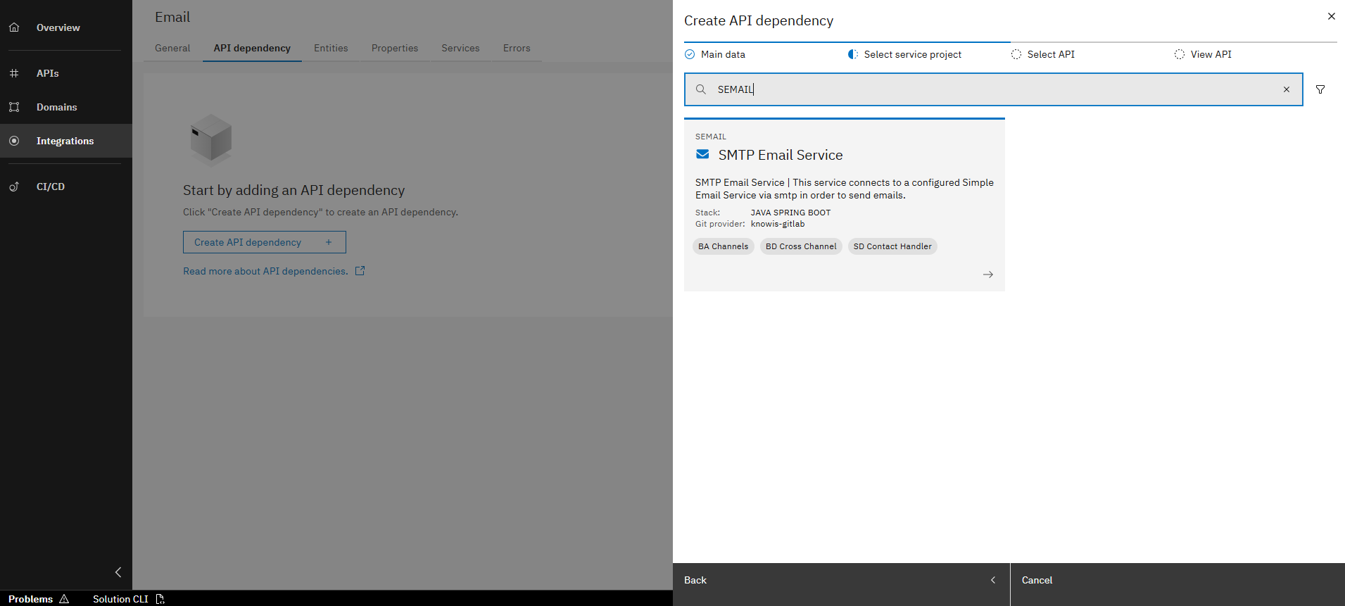 Service Integration Screenshot 4